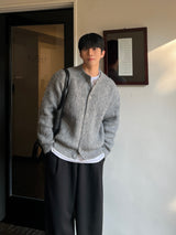 Brush wool cardigan