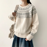 Snowflake Pogeun Nordic Round Knitwear