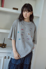 26SS★ Dino Stitch Embroidered Pigment Short Sleeve Tee