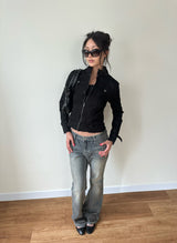 grey low wash denim