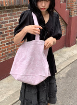 Chisa vintage flower pigment tote bag