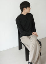 ドレープモックネックTシャツ