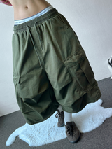 アップヒルカーゴコットンパラシュートバルーンバミューダ3カラー
