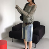 Pooro Hippie Stripe Bookle Summer Knitwear