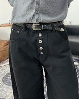 Kael Button Fly Curved Pants