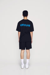 24FW フィンガーポインティングレタリングベビーフェイス半袖Tシャツ ブラック