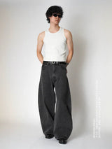 RB27 Washed Denim Scimitar Pants