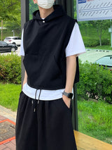 Semi crop hood vest