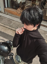 Id cut half zip-up muscle tee