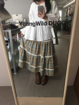 エデンチェックロングスカート (2color)