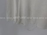 damage net see-through long knitwear