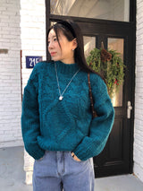[MADE] MUHR ハイネックケーブルニット