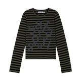 1/2チケッティングストライプボーダーTシャツ(OLIVE)