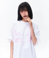 KIRSH X SUNONEBIRD ビッグオーバーサイズアイTシャツ - ホワイト