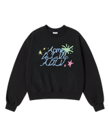 25FW WOMAN PALETTE LETTERING CROP SWEATSHIRT BLACK
