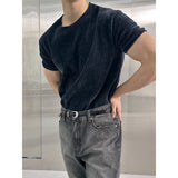 [MUSCLE FIT] ベルベットカットハーフニット(4color)