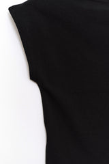 ロゴ キュービック クロップトップ Black