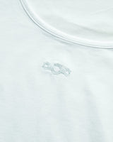 トリクリプスエンブロイダードUネックTシャツ　ホワイト