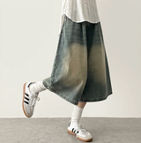 Meli Pintuck Denim Bermuda Shorts [Short & Long Selection*]