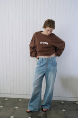 Wtsm logo sweatshirt_brown