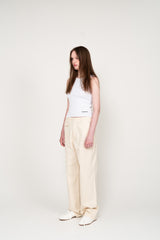 WIDE COTTON PANTS (CREAM)