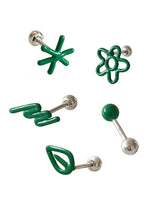 Rainbow doodle piercing (Green)