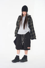 Pain patch bermuda pants