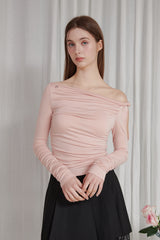 LYNN SHIRRING TOP pink
