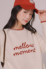 MELLOW EMBROIDER LINE KNIT TOP (Navy)