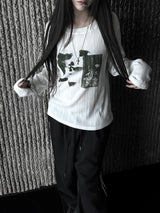 pale faded printing T (3color)