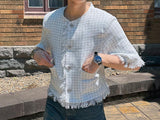 3 TAP Check Tweed Short Sleeve Jacket (2color)