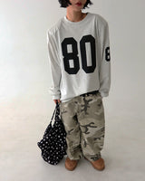 [UNISEX] ピンタックカーモカーペンターワイドパンツ