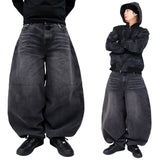 Vintage Washed Denim Balloon Pants