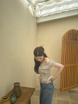 check off-shoulder blouse
