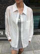 Tempting see-through overfit shirt (2color)