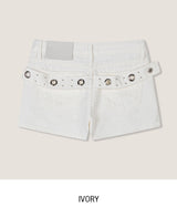 Kine Eyelet Belted Shorts
