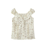 Rose Flower Frill Blouse