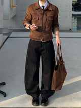 Trucker Colorblock Suede Jacket (3colors)