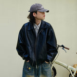 [Premium Limited][SEMADE] セイントクラックレザーボンバージャケット