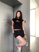 リボンレター半袖Tシャツ