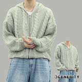 ノティニットフーディージップアップ (Beige)