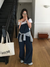 [ORIGINAL] Good Day Overall Stripe Wide Pants