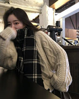 [ORIGINAL] Sand Color Heavy Knit Cardigan
