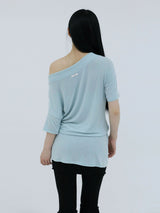 DRAPE BAND OFF-SHOULDER TOP(MINT)