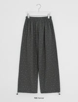 26SS★ [BAONHAUS]ティンダーコットンワイドバンディングフラワーパンツ