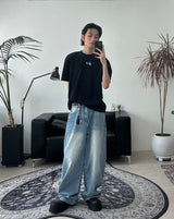 Alfie Wide Washed Denim Pants