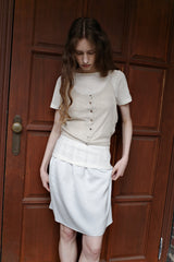Satin skirt, Grey