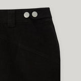 ブラック コーデュロイパッチミニスカート