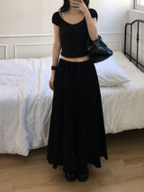 Plain Can Can Long Skirt (2 colors)