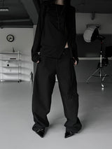deep stitch wide denim